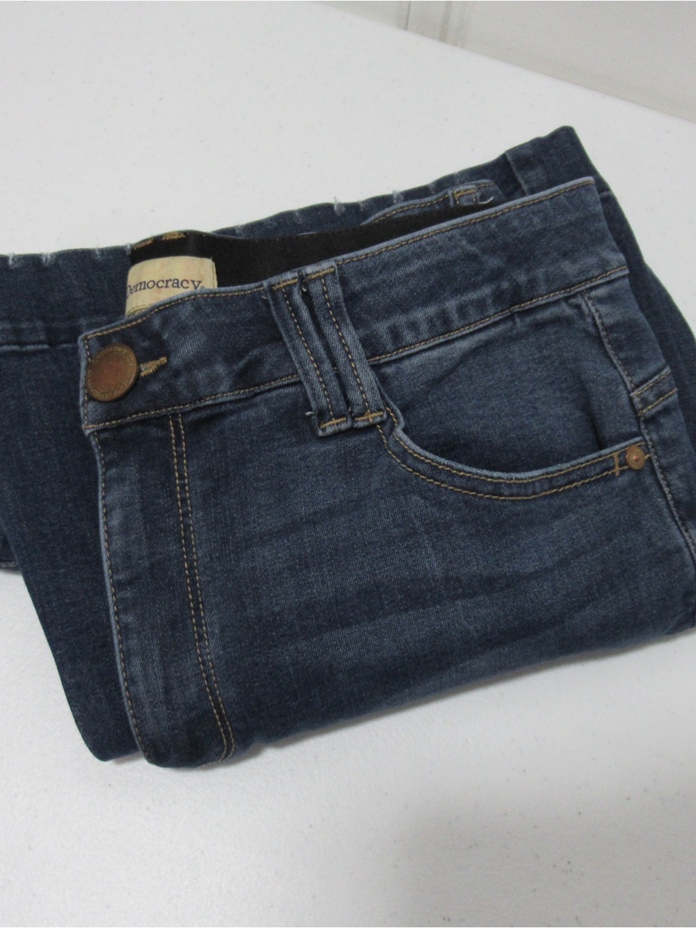Democracy AB Technology Comfort Waist Flared Wide Leg Denim Jeans Size 10 - Picture 16 of 16